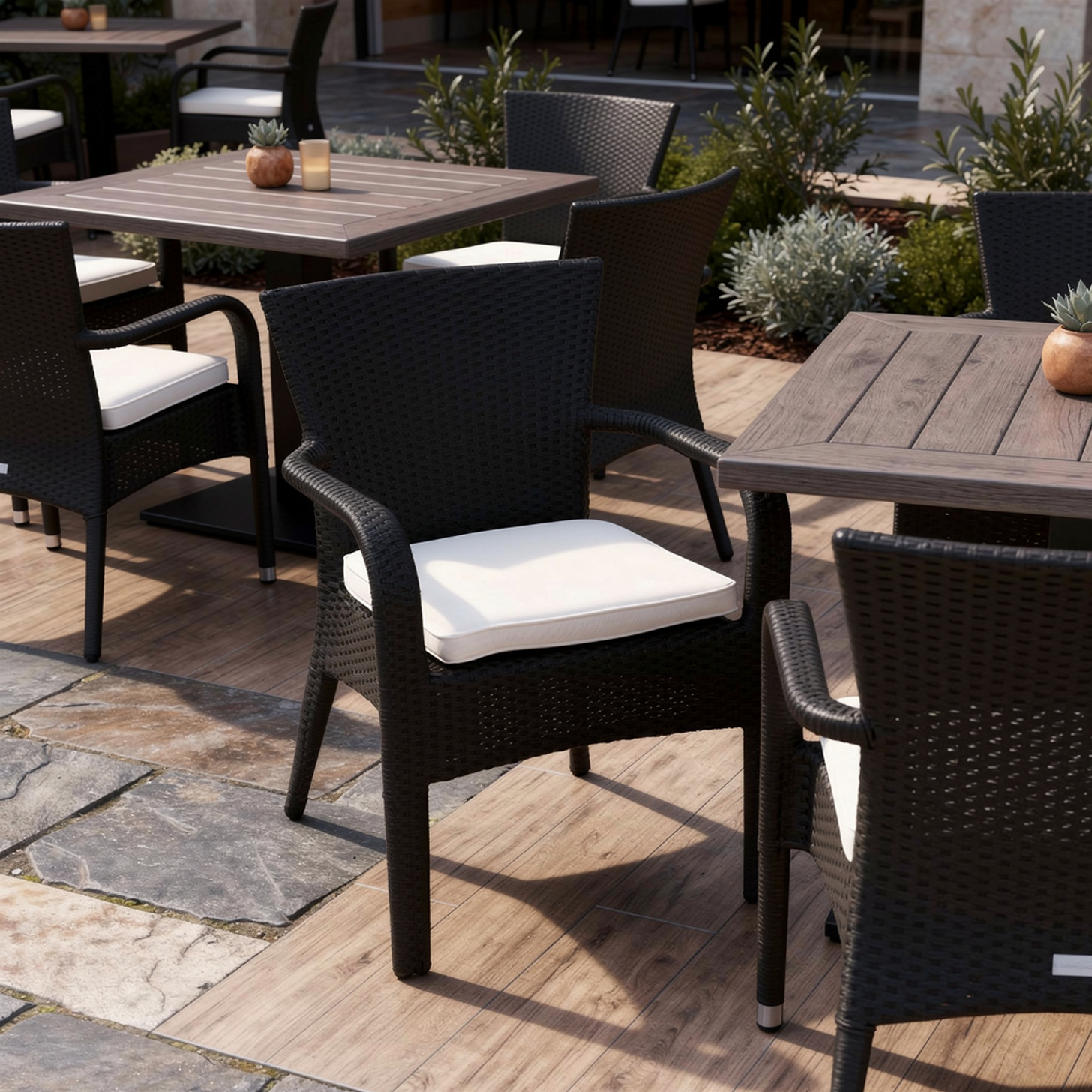 Outdoor Terrassen Stuhl "Porta schwarz"