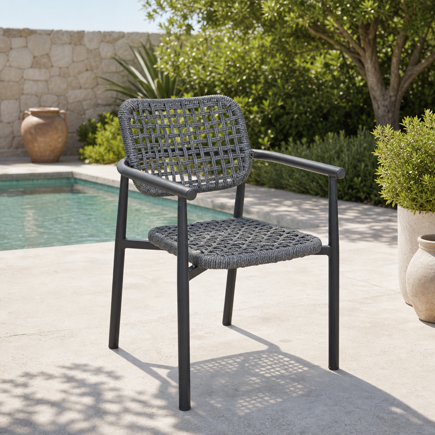 Terrassen Stuhl "Oslo" mix grey