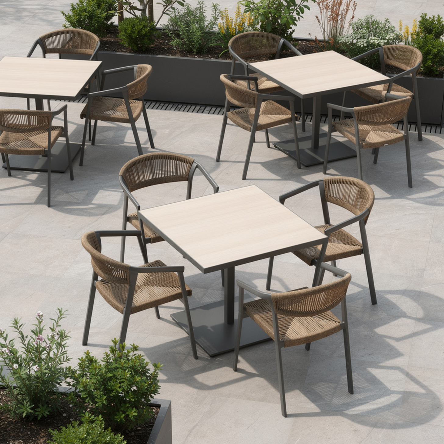Outdoor Terrassen Stuhl "Mukho" mix brown